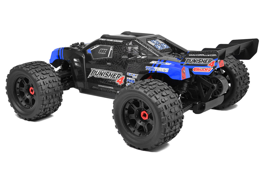 Team Corally - PUNISHER 4 - RTR - Blue - Brushless Power 4S