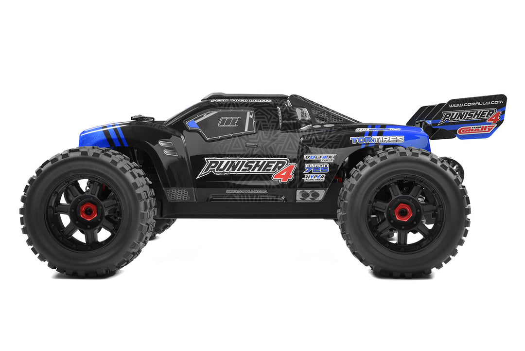 Team Corally - PUNISHER 4 - RTR - Blue - Brushless Power 4S