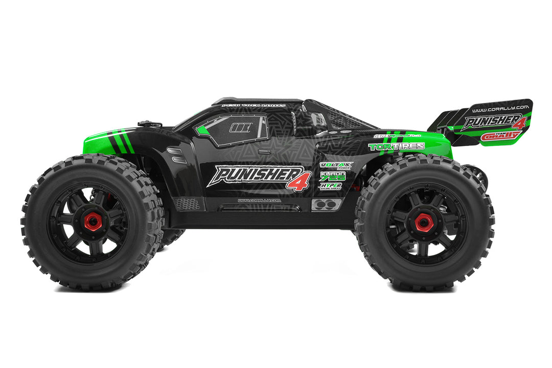 Team Corally - PUNISHER 4 - RTR - Green - Brushless Power 4S
