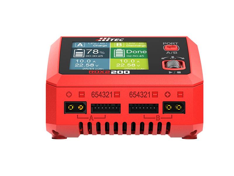 Hitec RDX2 200 - Two Port 200W DC 100W AC Battery Charger